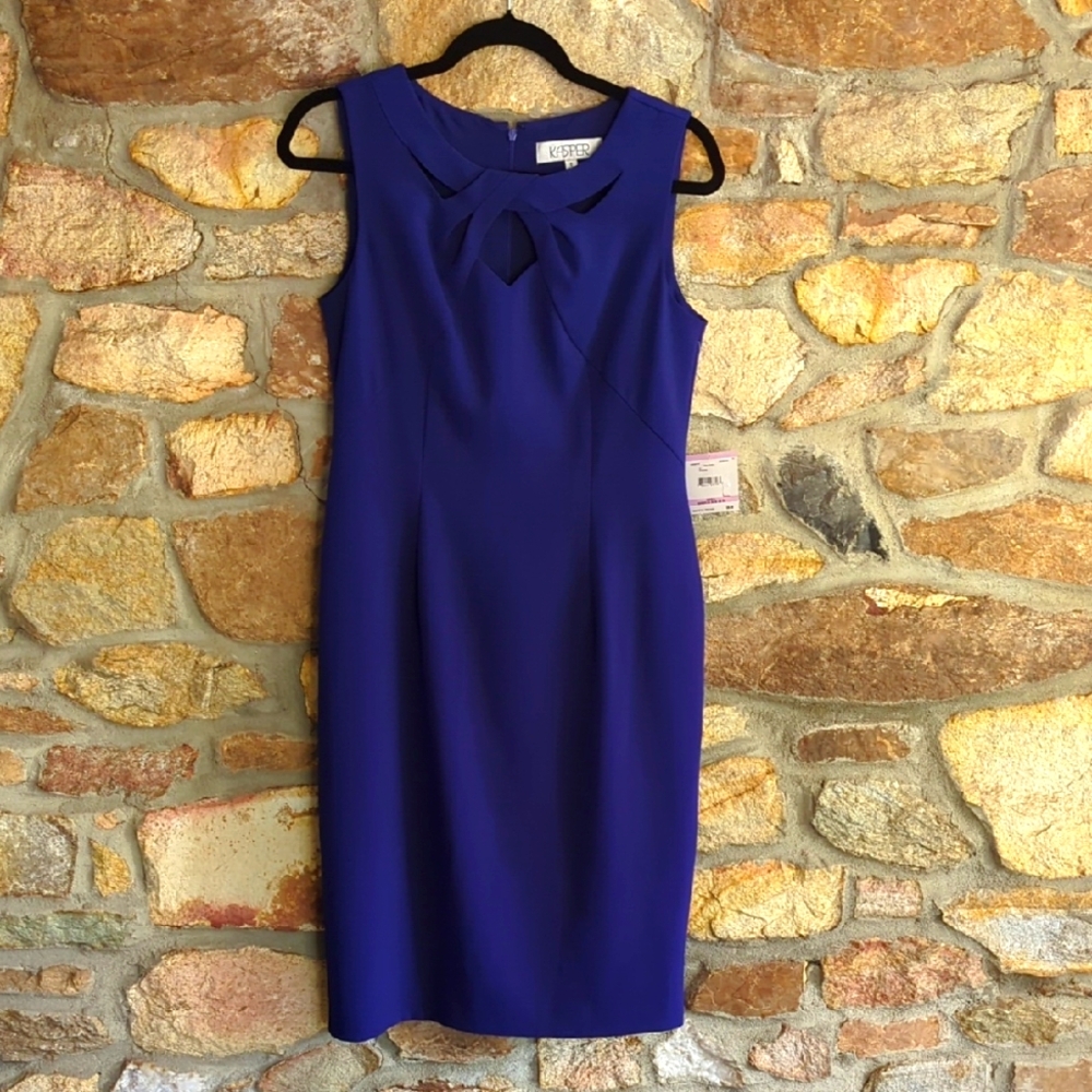 Kasper Golden Age Regal Purple Sheath Dress